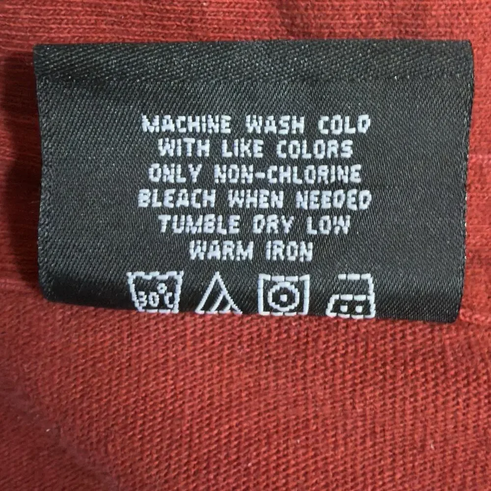 Vintage Polo Jeans Co Mens Shirt XL Burgundy Embroidered Ralph Lauren